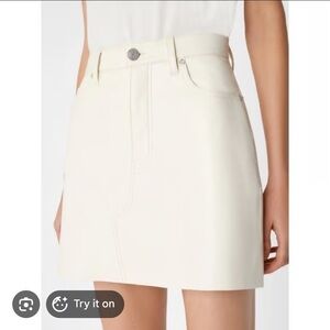 Frame
Le High N Tight Leather Mini Skirt Bone Leather Mini Skirt